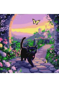 Ideyka Malowanie po numerach - Wr�kowy kot 40x40cm