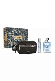 Versace Zestaw Woda toaletowa Pour Homme + Mini + kosmetyczka 100 ml + 10 ml + 1 szt.
