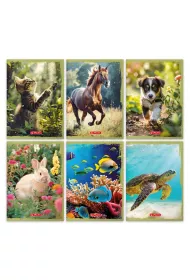 Herlitz Zeszyt A5 Animals mix linia, 70g 32 kartki