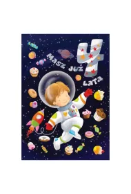 Art Nuvo Karnet 4 urodziny astronauta