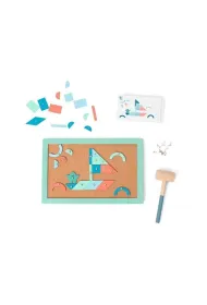 Drewniana przybijanka z kartami pracy Bs Toys