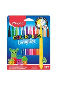 Flamastry Long Life 12kol MAPED