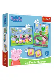 Puzzle 2w1 30+48 el. Radosne chwile ze wink Pepp + Memos Trefl
