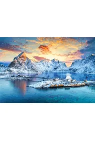 Puzzle 1000 el. Sunrise on Sakrisoy, Lofoten Castorland