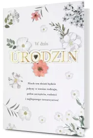 Karnet okazjonalny B6 z kopert� Urodziny Kwiaty PAN DRAGON HM200-3560