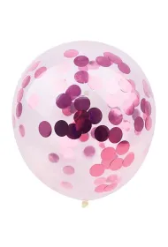 Balon z konfetti r�owy 6 szt PARTY GO