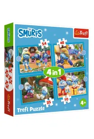 Puzzle 4w1 - Wioska Smerf�w (35+48+54+70 el.) Trefl