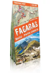 Fagaras, Bucegi, Piatra Cralului trekking map 1:80 000 (laminat)