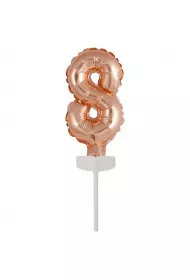 Amscan Balon foliowy mini cyfra 8 r�owe z�oto 6,5x12cm