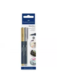 Faber-Castell Pisak metaliczny Metallics srebrny, z�oty 2 szt.