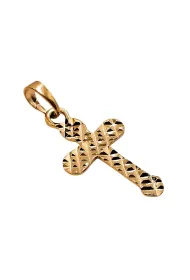 Zawieszka Krzy�yk Poz�acany 23x13mm
