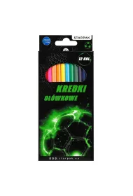 Kredki o��wkowe 12 kolor�w Football STARPAK 580597