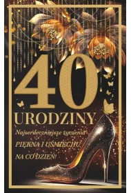 Art Nuvo Karnet 40 urodziny damskie z�ocone (13x20,5cm) UCK-01