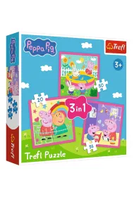Puzzle 3w1 Peppa i przyjaciele Trefl