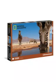 Puzzle 1000 el. Zebra pij�ca wod� Clementoni