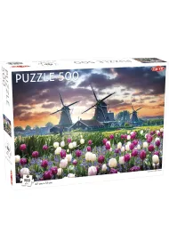 Puzzle 500 el. Old Mills and Tulips Tactic