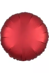 Amscan Balon foliowy Lustre Dark czerwony okr�g�y 43cm