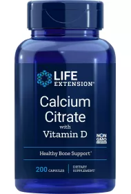 Life Extension Calcium Citrate with Vitamin D Suplement diety 200 kaps.