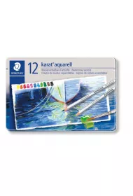 Kredki akwarelowe Karat 12 kolorw w metalowym pudeku Staedtler