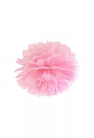 Pompon bibuowy jasno rowy 25cm