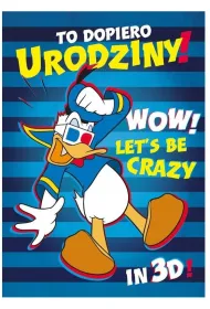 Kukartka Karnet B6 3DS-015 Urodziny Kaczor Donald