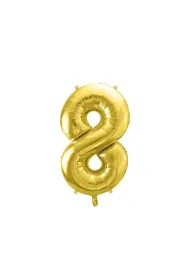 PartyDeco Balon foliowy 8 jasny z�oty 72cm
