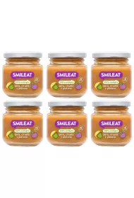 Smileat Deser z ekologicznymi gruszkami, liwkami i bananami po 6 miesicu Zestaw 6 x 130 g Bio