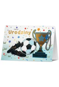 Pan Dragon Karnet B6 HM-200 Urodziny pi�karza, przestrzenny HM-200-2806