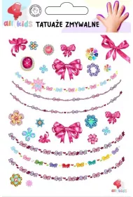 Tatua�e zmywalne dla dzieci Bi�uteria kokardki All4Kids