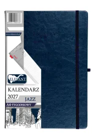Kalendarz 2027 Jazz A4 tygodniowy granatowy