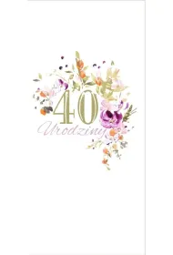 Karnet Urodziny 40 DL U26 - Kwiaty