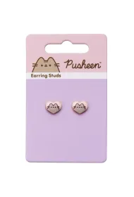 Pusheen Kolczyki classic Serduszka