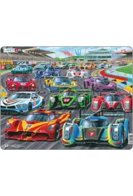 Puzzle 38 el. Samochody wy�cigowe Larsen