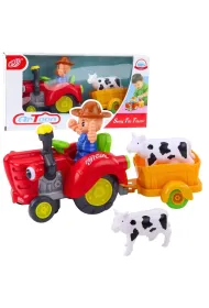 Traktor interaktywny z przyczepk� i figurkami LeanToys