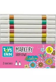 Stnux Markery akrylowe metaliczne 2 kocwki 12 szt.