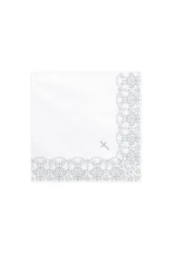 PartyDeco Serwetki Komunijne z ornamentem 33x33 cm