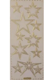 Galeria Hobby Stiker a�urowy 10x23cm transparentny z�oty