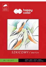 Happy Color Blok szkicowy Mody Artysta, biay, A3, 90g, 25 arkuszy 90 g 25 kartek