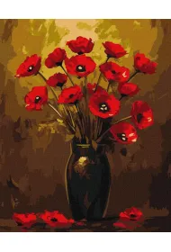 Ideyka Malowanie po numerach - Bukiet mak�w 40x50cm
