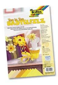 Folia Paper Filc dekoracyjny mix ��ty, 20x30cm, 1,5mm, 10 ark, Folia 20x30 cm, 1.5 mm, 10 arkuszy
