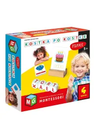 Montessori zabawka edukacyjna kostka po kostce pisanie 4 kostki Multigra
