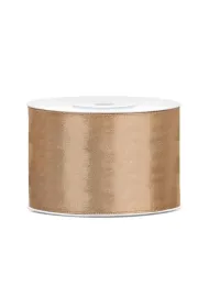 PartyDeco Tasiemka satynowa jasne z�oto 50mm x 25m