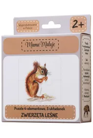 Puzzle 4 el. Zwierz�ta le�ne Mama Maluje
