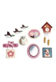 Akcesoria do domku dla lalek - drewniane dekoracje Tender Leaf Toys