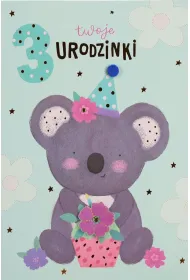 Karnet okazjonalny B6 z kopert� 3 Urodziny PAN DRAGON HM200-3128