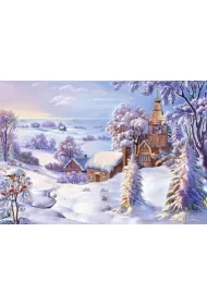 Norimpex Diamentowa mozaika - Zima ko�ci� w �niegu 30x40cm