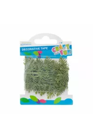 Craft with Fun Ta�ma dekoracyjna - Listki 463487 zielona 2m