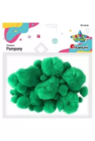 Titanum Pompony akrylowe zielone 45 szt.