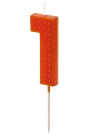 PartyDeco �wieczka urodzinowa 1 czerwona 6cm