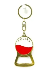 Brelok metalowy Otwieracz z Or�em i Flag� 6cm